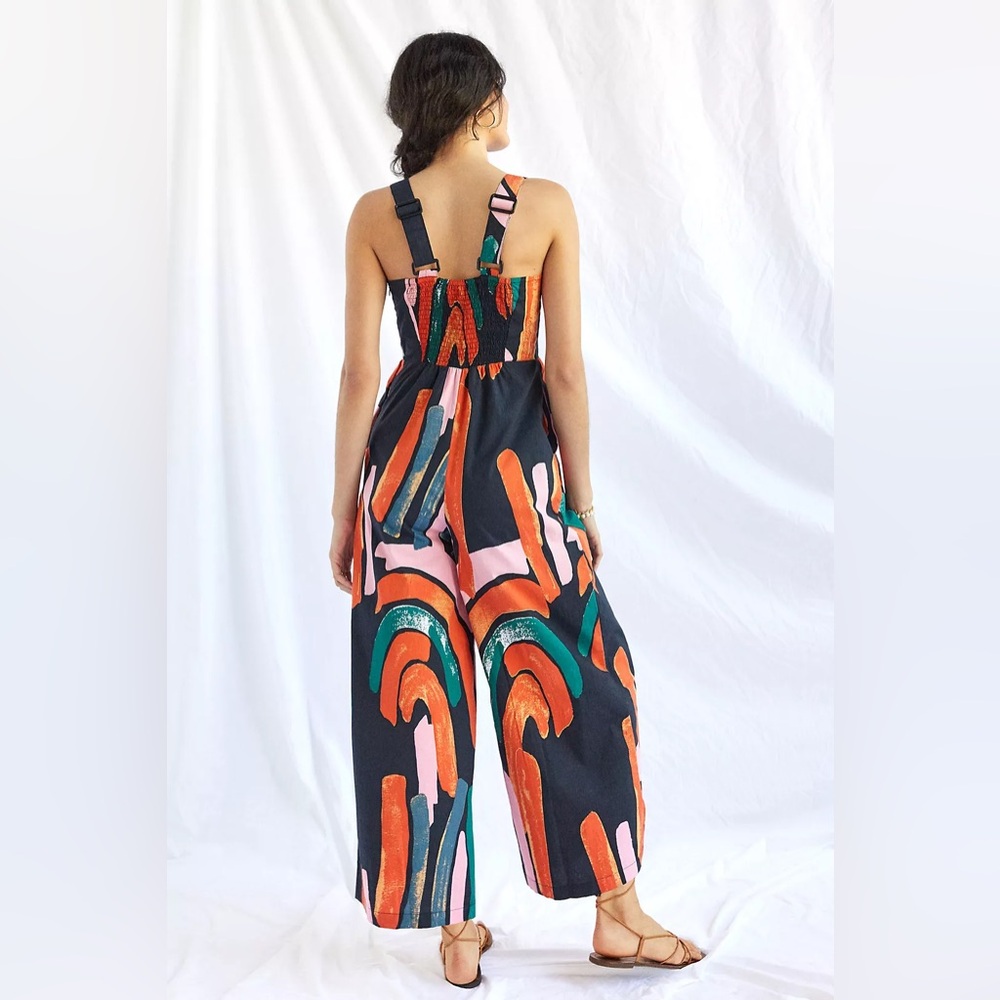 NWT Anthropologie Arches Jumpsuit Colorful Abstract Sleeveless | XS - Picture 2 of 10